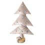 Autres décorations de Noël - Sapin de noël lumineux en velours blanc avec flocons Argent 70cm - MX HOME