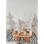 Autres décorations de Noël - Sapin de noël lumineux en velours blanc avec flocons Argent 70cm - MX HOME