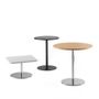 Coffee tables - BASIC Table with metal round column and round base - TALIN