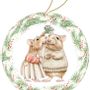 Christmas garlands and baubles - Cardboard Christmas Ornament 10 cm – 'Under the Mistletoe' - NESTLER GMBH FEINKARTONAGEN