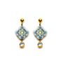 Jewelry - Cross Earrings with Topaz "Byzantium" - WAGNER ARTE