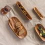 Platter and bowls - Acacia serving olive boats - KINTA