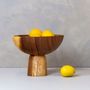 Platter and bowls - Acacia pedestal bowl - KINTA