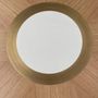 Dining Tables - Lune Table in Gold Limed Oak and Brass Details - DUISTT