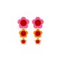 Bijoux - Boucles d'oreilles White Pansy Flower Statement - ISUWA