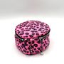 Sacs et cabas - Round Zip Jewelry Bag Fuchsia Leopard/Midnight - L I P P