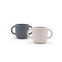 Children's mealtime - Silicone Cup with handles - 2 Pack Cloud / Storm - EKOBO