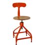 Office seating - Nicolle® “DACTYLO” Adjustable Chair H45/60cm Wood & Metal - NICOLLE CHAISE