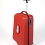 Accessoires de voyage - POP-UP, trolley bags in recycled rubber, color Pompeii Red - ZOOM BAGS