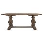 Tables Salle à Manger - Table salon en bois de pin recyclé marron vieilli en 200x100x78 cm - VICAL