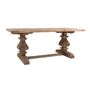Tables Salle à Manger - Table salon en bois de pin recyclé marron vieilli en 200x100x78 cm - VICAL