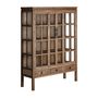 Wardrobe - Showcase in brown elm wood 130x45x175 cm - VICAL