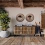 Armchairs - Brown rattan armchair 84x67x87 cm - VICAL