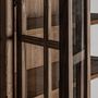 Wardrobe - Showcase in brown elm wood 130x45x175 cm - VICAL
