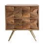 Night tables - Brown iron bedside table 55x38x60 cm - VICAL