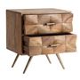 Night tables - Brown iron bedside table 55x38x60 cm - VICAL