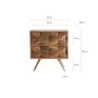 Night tables - Brown iron bedside table 55x38x60 cm - VICAL