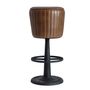 Stools - Brown iron stool 37x37x80 cm - VICAL