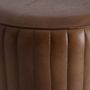 Stools - Brown iron stool 37x37x80 cm - VICAL