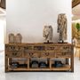 Consoles - Console en bois de pin recyclé marron 190x45x80 cm - VICAL