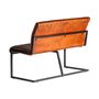 Other tables - Brown iron sofa 124x62x92 cm - VICAL