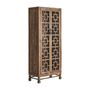 Wardrobe - Brown recycled pine wood display case 90x45x210 cm - VICAL