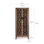 Wardrobe - Brown recycled pine wood display case 90x45x210 cm - VICAL