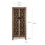 Wardrobe - Brown recycled pine wood display case 90x45x210 cm - VICAL