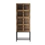 Wardrobe - Modular showcase in brown recycled pine wood 85x40x85 cm - VICAL
