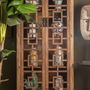 Wardrobe - Brown recycled pine wood display case 90x45x210 cm - VICAL