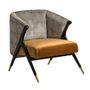 Armchairs - Armchair in ocher pine wood 73x83x80 cm - VICAL