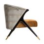 Armchairs - Armchair in ocher pine wood 73x83x80 cm - VICAL