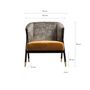 Armchairs - Armchair in ocher pine wood 73x83x80 cm - VICAL