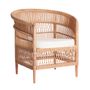 Armchairs - Brown rattan armchair 84x67x87 cm - VICAL