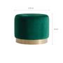 Repose-pieds - Repose- pied en velours vert 51x51x42 cm - VICAL