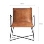 Fauteuils - Fauteuil en cuir noir 61x80x76 cm - VICAL