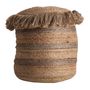 Footrests - Brown jute puff 43x43x45 cm - VICAL