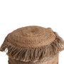 Footrests - Brown jute puff 43x43x45 cm - VICAL