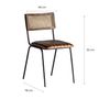 Chairs - Brown leather chair 47x51x79 cm - VICAL