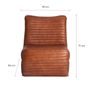 Fauteuils - Fauteuil en cuir marron 59x81x72 cm - VICAL