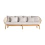 Canapés - Sofa en bois de mahogany marron 240x78x81 cm - VICAL