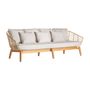 Canapés - Sofa en bois de mahogany marron 240x78x81 cm - VICAL