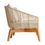 Canapés - Sofa en bois de mahogany marron 240x78x81 cm - VICAL