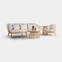 Canapés - Sofa en bois de mahogany marron 240x78x81 cm - VICAL