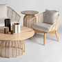 Canapés - Sofa en bois de mahogany marron 240x78x81 cm - VICAL