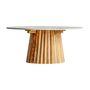 Coffee tables - White mango wood coffee table 100x100x44 cm - VICAL