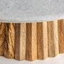 Coffee tables - White mango wood coffee table 100x100x44 cm - VICAL