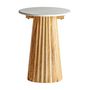 Autres tables - Table de bar en bois de mangue blanc 45x45x60 cm - VICAL