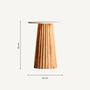 Autres tables - Table de bar en bois de mangue blanc 45x45x60 cm - VICAL