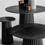 Tables Salle à Manger - Table salon en bois de mangue noir 122x122x77 cm - VICAL